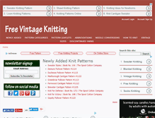 Tablet Screenshot of freevintageknitting.com